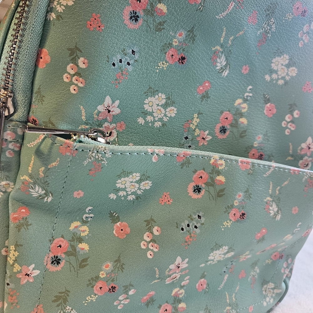 Floral Mini Backpack Purse - Picture 2 of 7